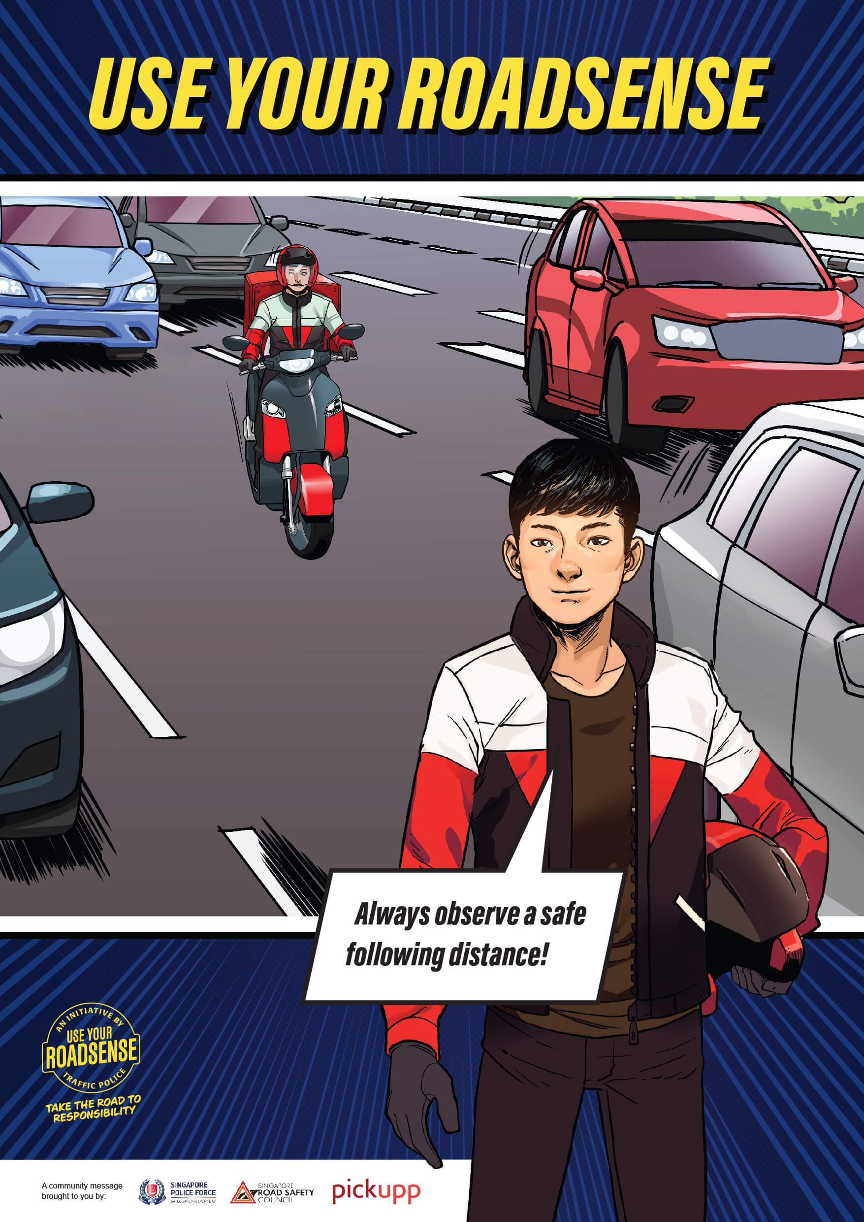 Pickupp x SPF Road Safety Tip Safe Distance
